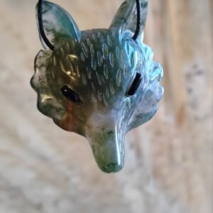 Žaliojo Samanų Agato LAPĖ 🦊