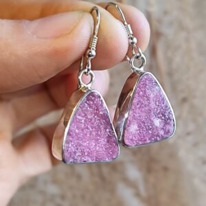 Auskarai KOBALTO KALCITAS