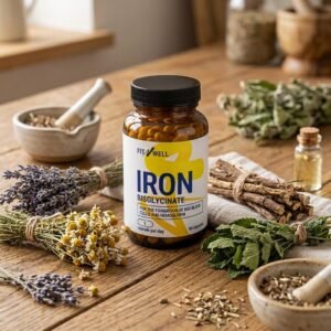 FITNWELL Geležis - Iron bisglycinate, 90 kapsulių
